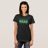 Retro Groovy One Lucky Mama heeft mama op de kaart T-shirt (Voorkant volledig)