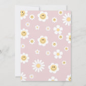 Retro Groovy One Sunshine Daisy Boho 1e Verjaardag Kaart (Achterkant)