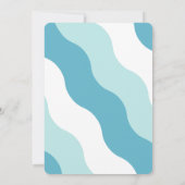 Retro Groovy One Wavy Boy 1st Birthday Uitnodiging (Achterkant)