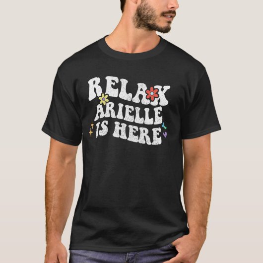 Retro Groovy Ontspan Arielle Is Hier Grappige Moed T-shirt (Voorkant)