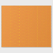 Retro Groovy Oranje Gele Wavy Stripe Cadeaupapier (Vlak)