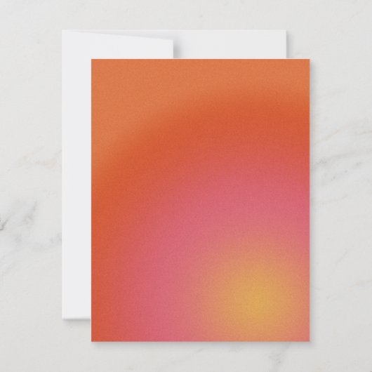 Retro Groovy Oranje Summer Soiree Birthday Party Kaart (Achterkant)