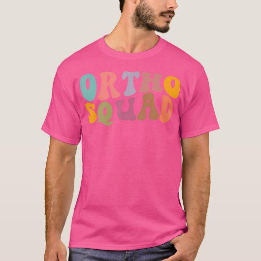 Retro Groovy Ortho Squad Orthopedie Verpleegkundig T-shirt (Voorkant)