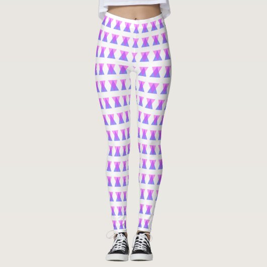 RETRO GROOVY PAARSE LEGGINGS (Voorkant)