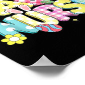 Retro Groovy Pacu Verpleegster Bunny Ear Grappig P Poster (Hoek)