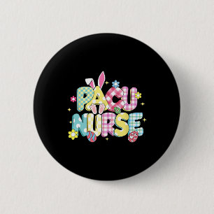 Retro Groovy Pacu Verpleegster Bunny Ear Grappig P Ronde Button 5,7 Cm