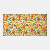 Retro Groovy-paddenstoelenpatroon Bureaumat (Voorkant)