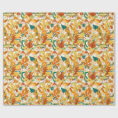 Retro Groovy-paddenstoelenpatroon Cadeaupapier (Vlak)