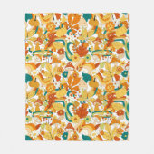 Retro Groovy-paddenstoelenpatroon Fleece Deken (Voorkant)