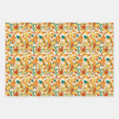 Retro Groovy-paddenstoelenpatroon Inpakpapier Vel (Voorkant 3)