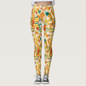 Retro Groovy-paddenstoelenpatroon Leggings (Voorkant)