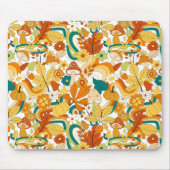 Retro Groovy-paddenstoelenpatroon Muismat (Voorkant)