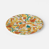 Retro Groovy-paddenstoelenpatroon Papieren Bordje (Gekanteld)