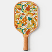 Retro Groovy-paddenstoelenpatroon Pickleball Paddle (Achterkant)