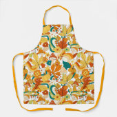 Retro Groovy-paddenstoelenpatroon Schort (Voorkant)