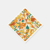 Retro Groovy-paddenstoelenpatroon Servet (Hoek)