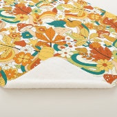 Retro Groovy-paddenstoelenpatroon Sherpa Deken (3/4)
