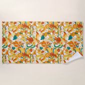 Retro Groovy-paddenstoelenpatroon Strandlaken (Voorkant)