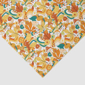 Retro Groovy-paddenstoelenpatroon Tissuepapier (Detail)