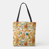 Retro Groovy-paddenstoelenpatroon Tote Bag (Achterkant)