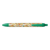 Retro Groovy-paddenstoelenpatroon Zwarte Inkt Pen (Achterkant)