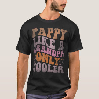 Retro Groovy Pappy als een opa Alleen koeler Vint T-shirt