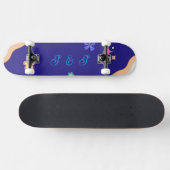 Retro Groovy Pastel Floral Aesthetic  Persoonlijk Skateboard (Horizontaal)