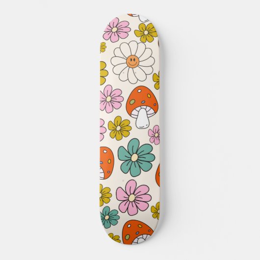 Retro Groovy Patronen 70s-60s-80s Persoonlijk Skateboard (Voorkant)