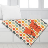 Retro Groovy Patroon Fleece Deken