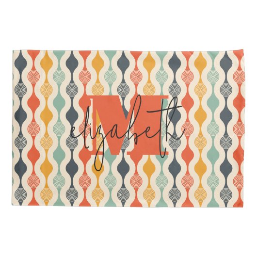 Retro Groovy Patroon Kussensloop (Achterkant)