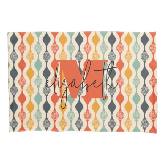 Retro Groovy Patroon Kussensloop (Voorkant)