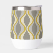 Retro Groovy Patroon - Monogram - Gouden Taupe (Links)