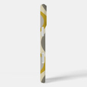 Retro Groovy Patroon - Monogram - Gouden Taupe Case-Mate iPhone Case (Achterkant / Rechts)