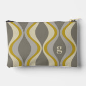 Retro Groovy Patroon - Monogram - Gouden Taupe Etui (Achterkant)