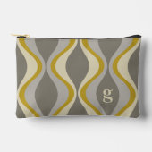 Retro Groovy Patroon - Monogram - Gouden Taupe Etui (Voorkant)