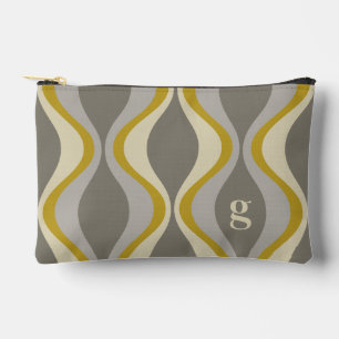 Retro Groovy Patroon - Monogram - Gouden Taupe Etui