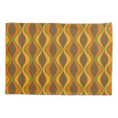 Retro Groovy patroon - Monogram - Olijf Kussensloop (Achterkant)