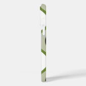 Retro Groovy Patroon - Monogram - Olijfzwart Case-Mate iPhone Case (Achterkant / Links)