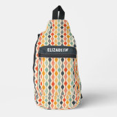 Retro Groovy Patroon Sling Bag (Voorkant)