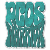 Retro Groovy PCOS WARRIOR Blauwgroen Ribbon Awaren Sticker (Voorkant)