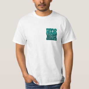 Retro Groovy PCOS WARRIOR Blauwgroen Ribbon Awaren T-shirt