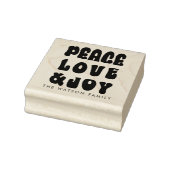 Retro Groovy Peace Love Joy Holiday Rubberstempel (Stempel)