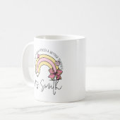 Retro Groovy Pencil Rainbow Teacher Appreciation Koffiemok (Voorkant links)