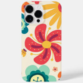 Retro Groovy Phone Case Floral Hippie Hoesje gesch (Achterkant)