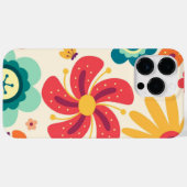 Retro Groovy Phone Case Floral Hippie Hoesje gesch (Achterkant (horizontaal))