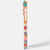 Retro Groovy Phone Case Floral Hippie Hoesje gesch (Achterkant / Links)