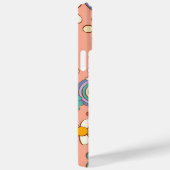 Retro Groovy Phone Case Floral Hippie Hoesje gesch (Achterkant / Rechts)