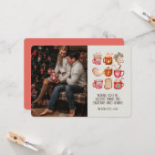 Retro Groovy Photo met kerstkoekjes Kaart (Voorkant / Achterkant in situ)