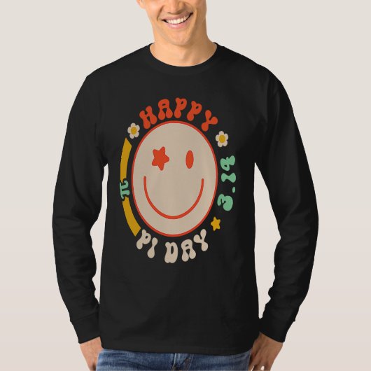 Retro Groovy Pi Day 3 14 Pi Symbol Science Math Te T-shirt (Voorkant)