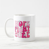 Retro Groovy Pink Hope Fight Cure Breast Cancer Aw Koffiemok (Links)